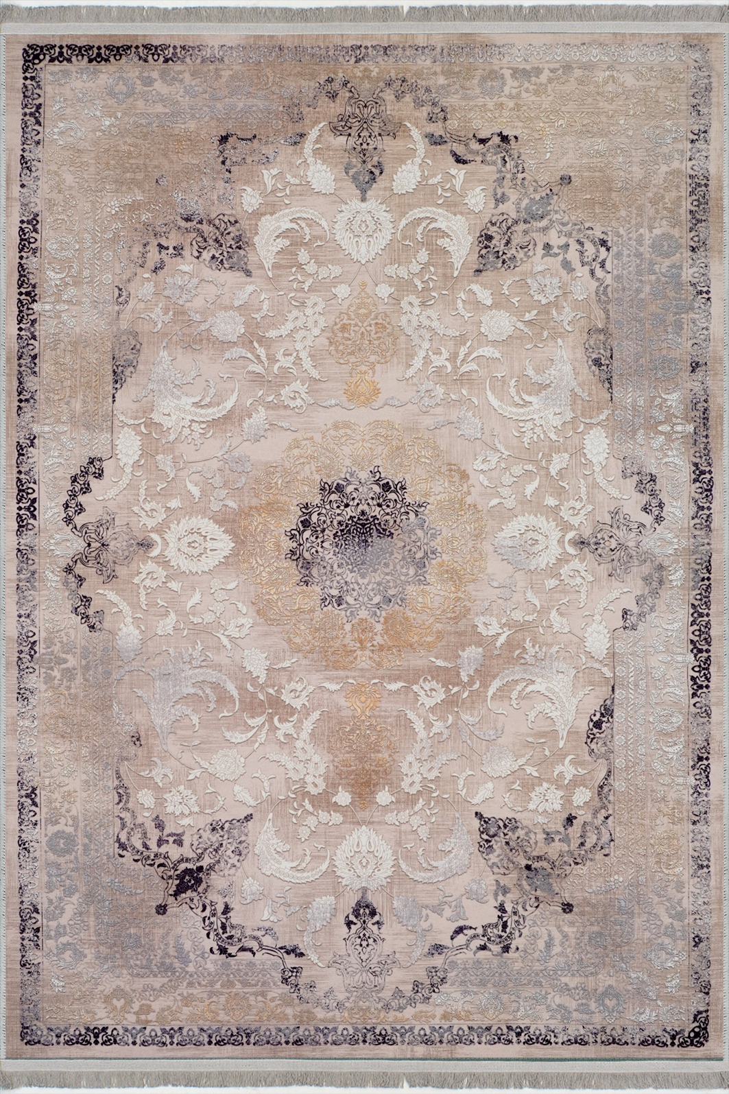 Серебряное блюдо синий