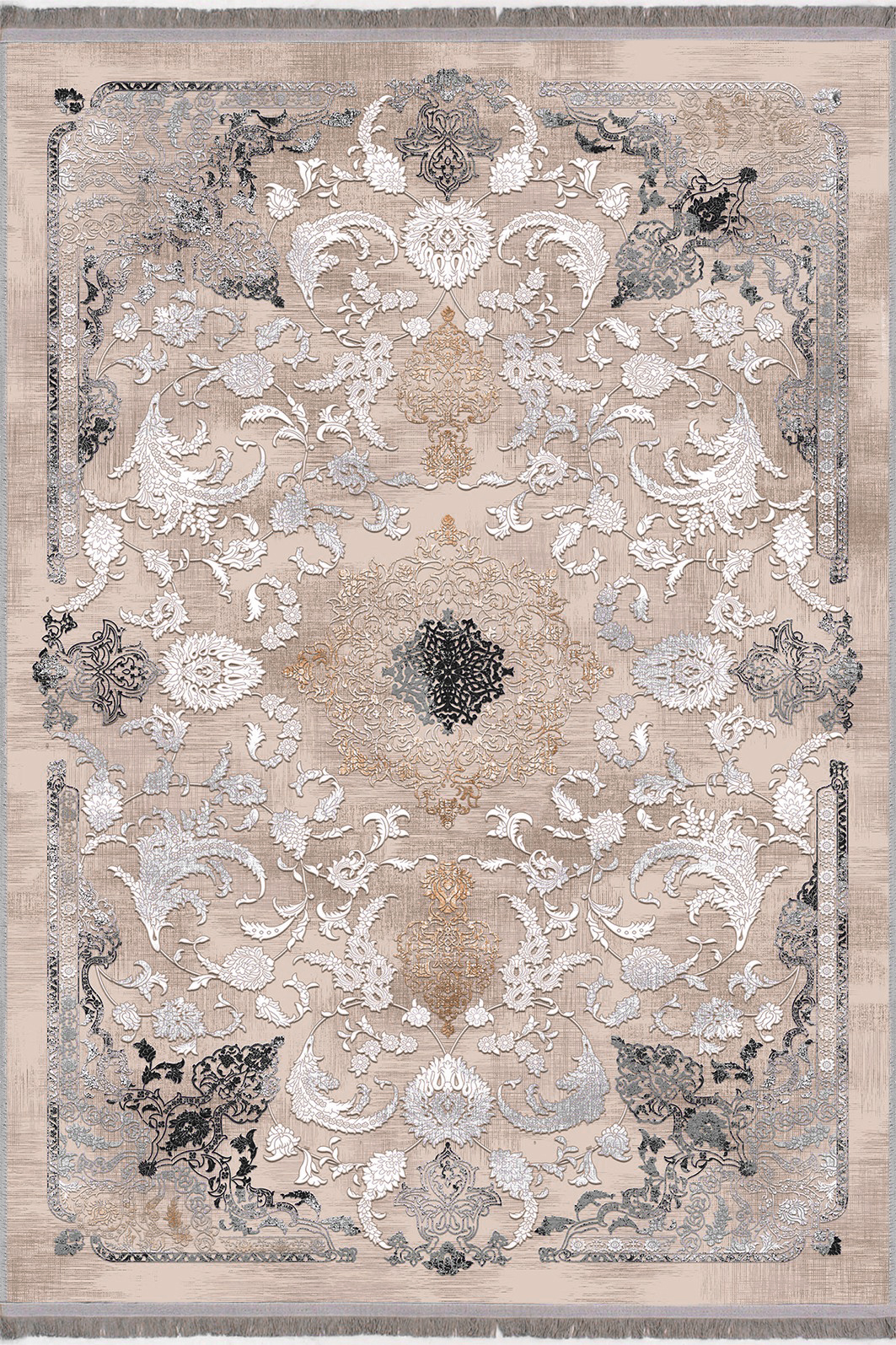 Серебряное блюдо синий